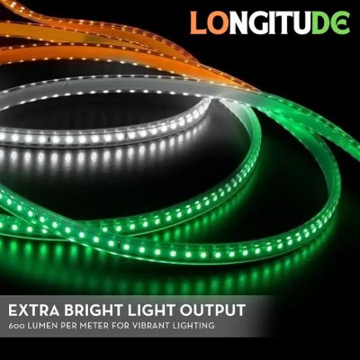 Longitude 1800 LEDs 15 m Orange, White, Green Steady Strip Rice Lights(Pack of 1)