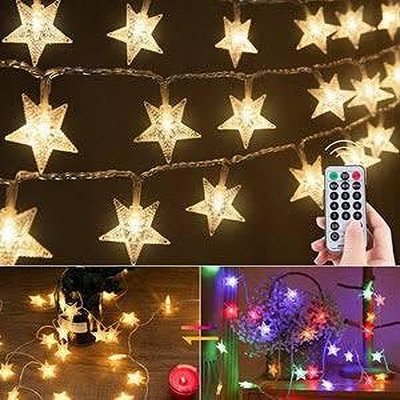 Pathogenesis 30 LEDs 15 m Gold Steady Star Rice Lights(Pack of 1)