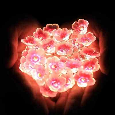 glowserie 16 LEDs 1.82 m Pink Steady Flower Rice Lights(Pack of 1)