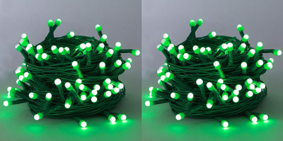 Errol 36 LEDs 11 m Green Steady String Rice Lights(Pack of 2)