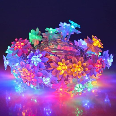glowserie 14 LEDs 3 m Multicolor Steady Flower Rice Lights(Pack of 1)