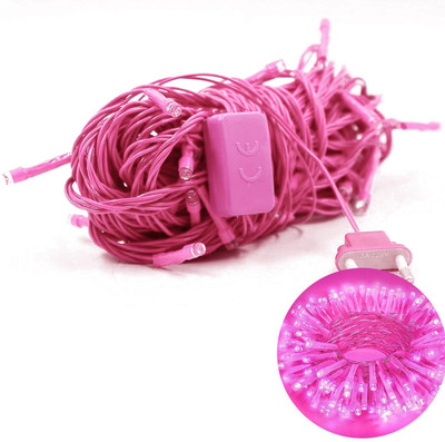 GIGAWATTS 60 LEDs 15 m Pink Color Changing String Rice Lights(Pack of 10)