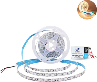 D'Mak 1 LEDs 5 m Yellow Flickering Bulb Rice Lights(Pack of 1)