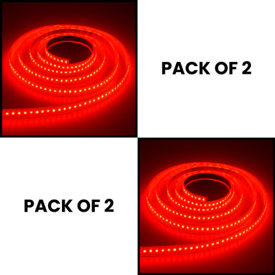spark world 120 LEDs 5 m Red Steady Strip Rice Lights(Pack of 2)