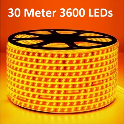 Trendx 3600 LEDs 30 m Gold Steady Strip Rice Lights(Pack of 1)