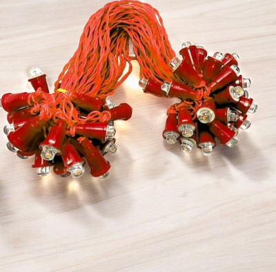 Shiv Shankar Sells 50 LEDs 10 m Orange Steady Bulb Rice Lights(Pack of 1)