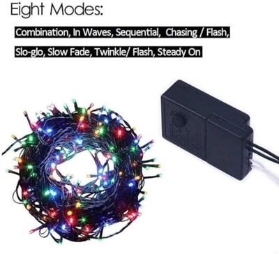 CANDLE 40 LEDs 11 m Multicolor Steady String Rice Lights(Pack of 1)