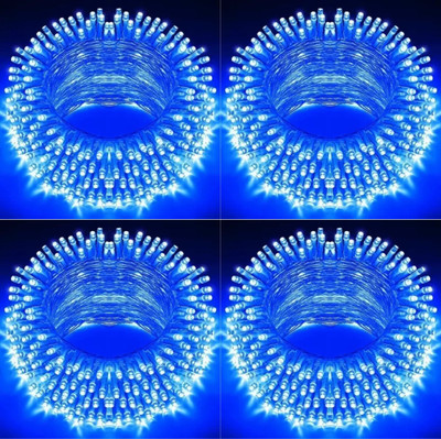spark world 40 LEDs 11 m Blue Steady Bulb Rice Lights(Pack of 4)