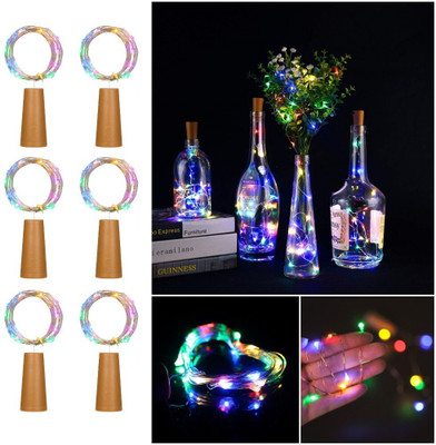 Styluge 20 LEDs 2 m Multicolor Steady String Rice Lights(Pack of 6)