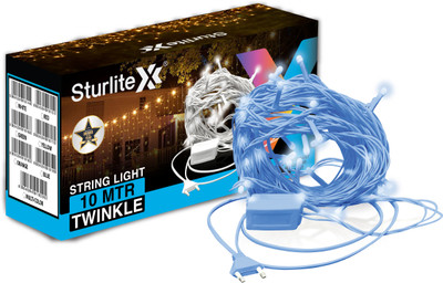 Sturlite 46 LEDs 10 m Blue Steady Bulb Rice Lights(Pack of 1)