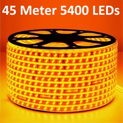 Trendx 5400 LEDs 45 m Gold Steady Strip Rice Lights(Pack of 1)