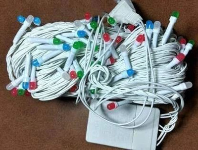 CONNI 110 LEDs 25.4 m Multicolor Color Changing, Steady, Flickering Ball Rice Lights(Pack of 1)