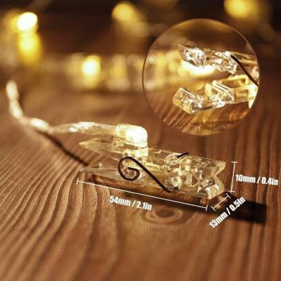 HASRU 16 LEDs 2.54 m Yellow Steady, Flickering String Rice Lights(Pack of 1)