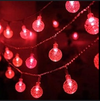 PBBS 15 LEDs 4 m Red Color Changing, Flickering, Steady Ball Rice Lights(Pack of 1)