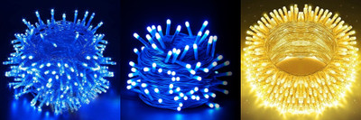 PKG 40 LEDs 11 m Multicolor Steady String Rice Lights(Pack of 3)