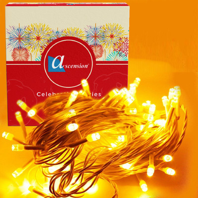 Ascension 35 LEDs 13 m Yellow Steady String Rice Lights(Pack of 10)