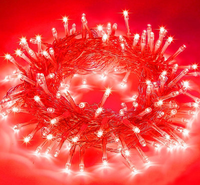 AJOLA 36 LEDs 12 m Red Steady Ball Rice Lights(Pack of 1)