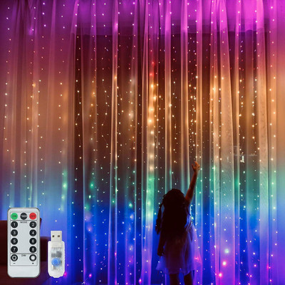 PESCA 300 LEDs 3.66 m Multicolor Flickering, Steady String Rice Lights(Pack of 1)