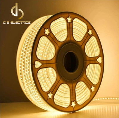 CB ELECTRICS 1200 LEDs 10 m Yellow Steady Strip Rice Lights(Pack of 1)