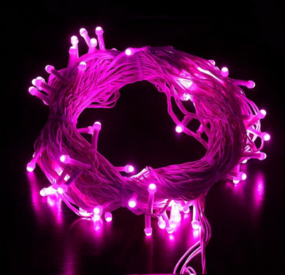 Shiv Shankar Sells 40 LEDs 10 m Pink Steady Bulb Rice Lights(Pack of 1)