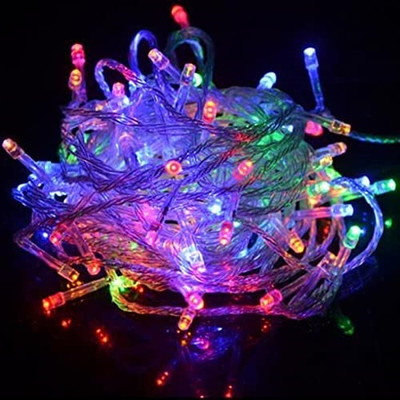Keshavi 300 LEDs 15 m Multicolor Color Changing, Flickering, Steady Bulb Rice Lights(Pack of 1)