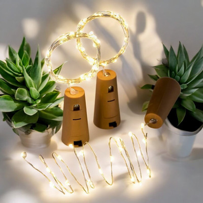 NISCO 20 LEDs 2.1 m Gold Steady Bulb Rice Lights(Pack of 1)