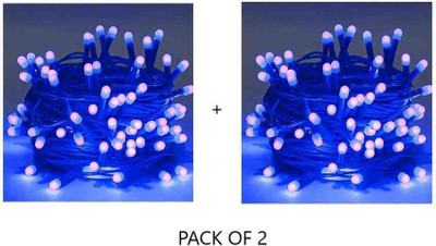 PriPra 40 LEDs 15 m Blue Steady Ball Rice Lights(Pack of 2)