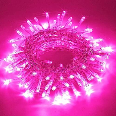 Lexton 40 LEDs 10 m Pink Steady, Flickering String Rice Lights(Pack of 2)