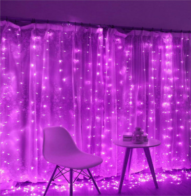 Local Charm 200 LEDs 7 m Purple Steady String Rice Lights(Pack of 10)