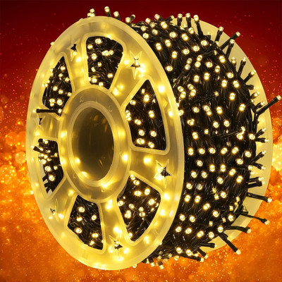 MPROW 300 LEDs 100 m Gold Steady String Rice Lights(Pack of 1)