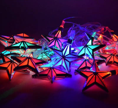 Home Delight 16 LEDs 3.18 m Multicolor Flickering Star Rice Lights(Pack of 1)