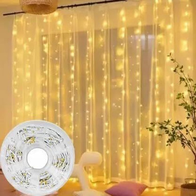 REPISH 325 LEDs 39 m Yellow, White Steady String Rice Lights(Pack of 1)