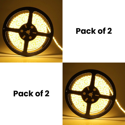 spark world 240 LEDs 5 m Yellow Steady Strip Rice Lights(Pack of 2)