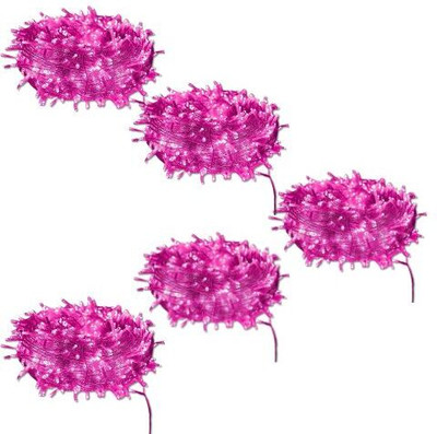 inooBeam 30 LEDs 7.01 m Pink Steady String Rice Lights(Pack of 5)