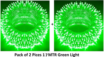 Jee Dee 60 LEDs 17 m Green Steady Ball Rice Lights(Pack of 2)