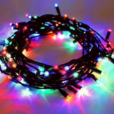 Ravbelli 38 LEDs 15 m Multicolor Steady Christmas Tree Rice Lights(Pack of 1)