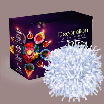 Aayansh Collection 25 LEDs 15 m White Steady Bulb Rice Lights(Pack of 1)