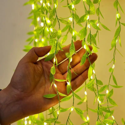 romj 200 LEDs 2 m Yellow Steady Bulb Rice Lights(Pack of 1)