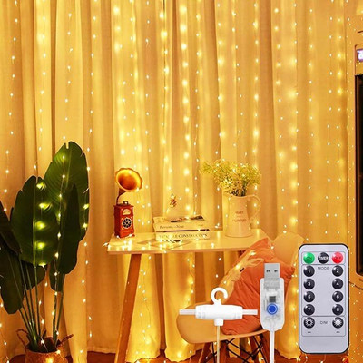 KAVYARA 300 LEDs 3 m Yellow Flickering String Rice Lights(Pack of 1)