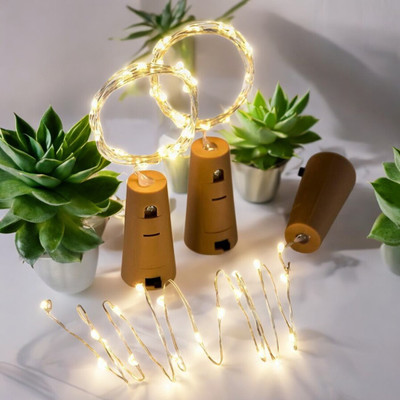 NISCO 20 LEDs 2.1 m Gold Steady Bulb Rice Lights(Pack of 1)