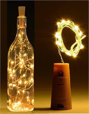 valora 20 LEDs 2 m Yellow Steady Bulb Rice Lights(Pack of 1)