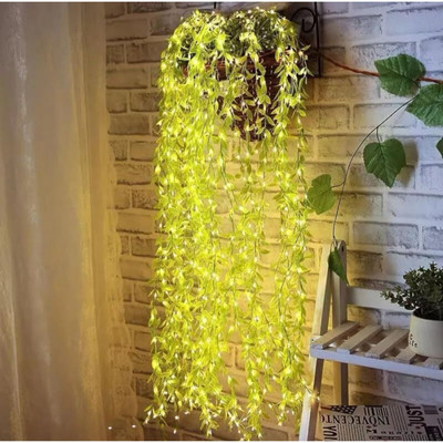 Smuf 150 LEDs 3 m Gold Flickering, Steady Leaf Rice Lights(Pack of 1)