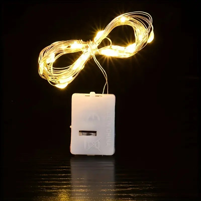 spark world 40 LEDs 4 m Yellow Flickering, Steady String Rice Lights(Pack of 1)