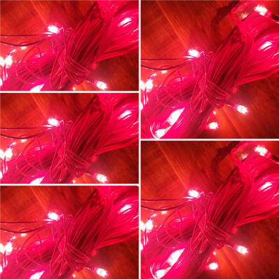 Business Squad 20 LEDs 7 m Red Steady String Rice Lights(Pack of 5)