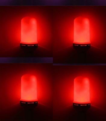 SAVORADE 5 W Basic Round B27 LED Bulb(Red, Pack of 4)