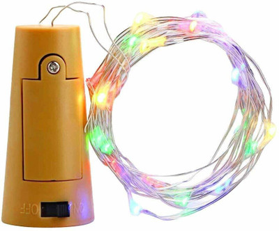 Local Charm 20 LEDs 1.02 m Multicolor Steady Bottle Rice Lights(Pack of 2)