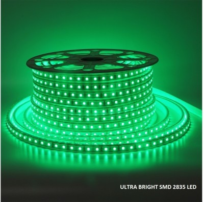 Hybrix 600 LEDs 5 m Green Steady Strip Rice Lights(Pack of 1)