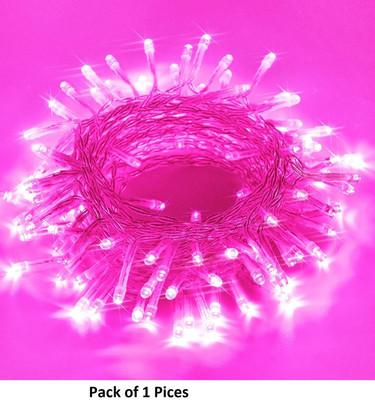 NEERUSSTORE 36 LEDs 12 m Pink Steady Ball Rice Lights(Pack of 1)
