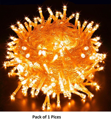 NEERUSSTORE 36 LEDs 12 m Orange Steady Ball Rice Lights(Pack of 1)