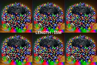 spark world 1 LEDs 15 m Multicolor Steady Bulb Rice Lights(Pack of 6)